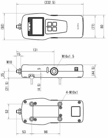 Z2H大荷重電子式推拉力計(jì)結(jié)構(gòu)尺寸圖